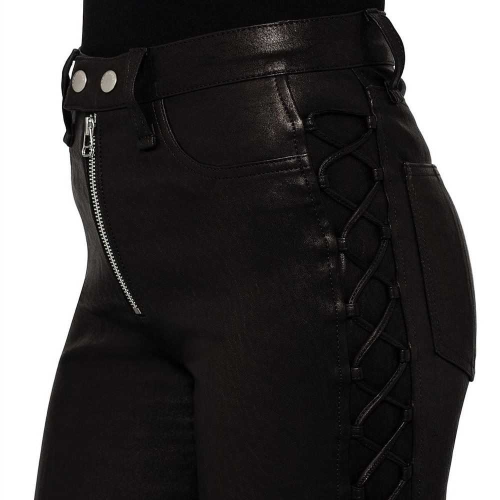RAG & BONE “KIKU” SIDE-LACE HIGH-RISE LEATHER LEGGING, SZ 24 NWT! - Picture 5 of 13